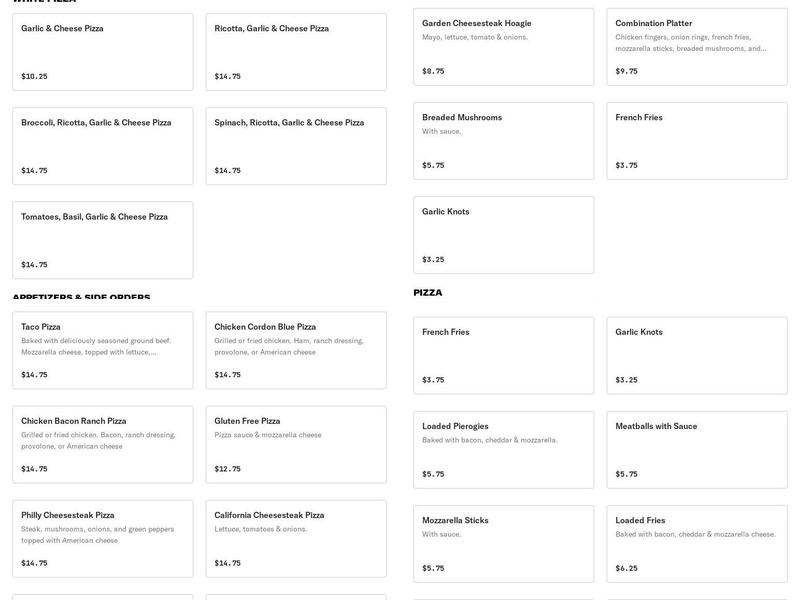 Leoni's Pizzeria Menu