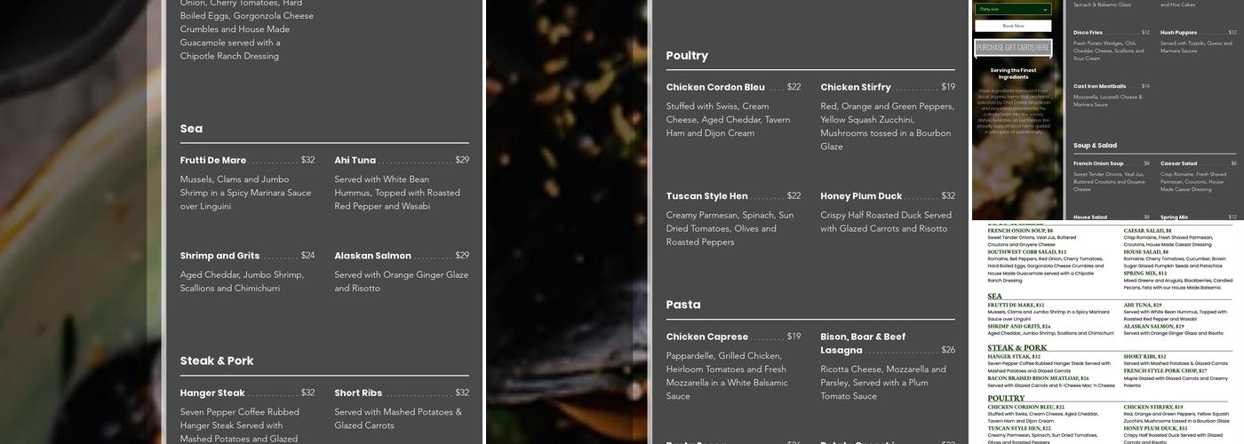 White Pine Inn Menu