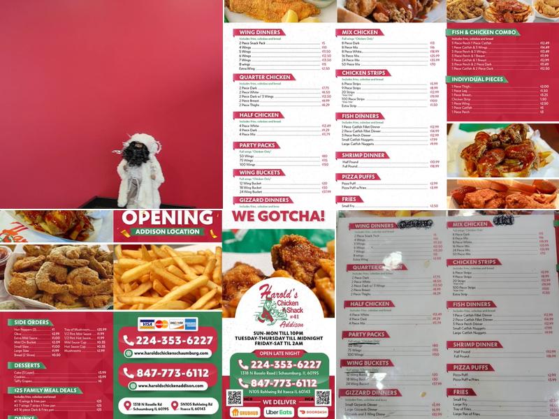 Harold's chicken #41 Addison Menu