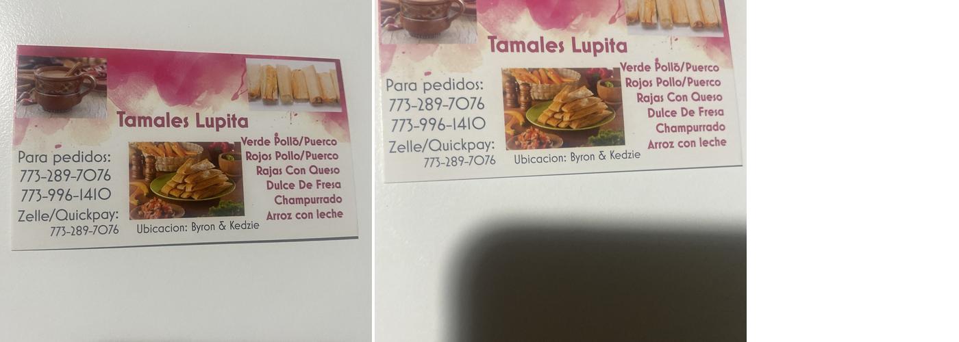 Tamales Lupita Menu