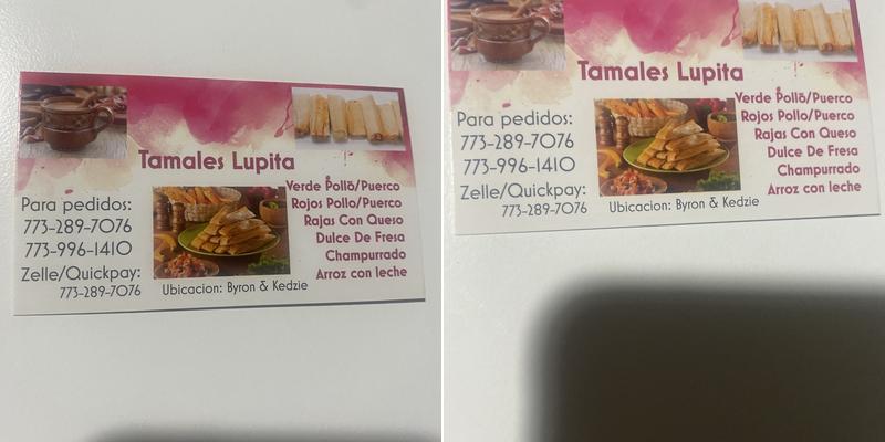 Tamales Lupita Menu