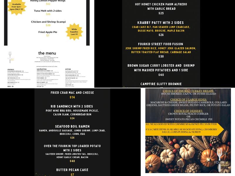 Fourk’d Menu