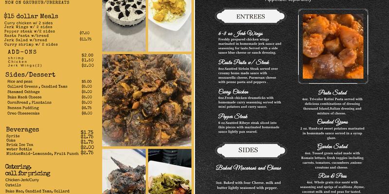 Shari's Sweet Homes Menu