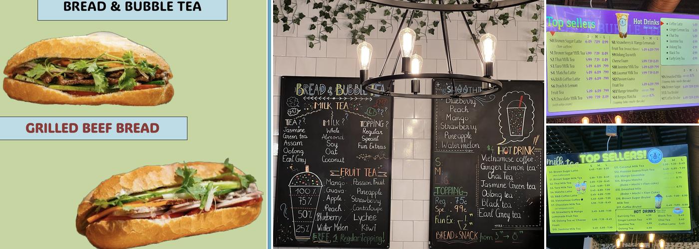 Bread & Bubble Tea Menu