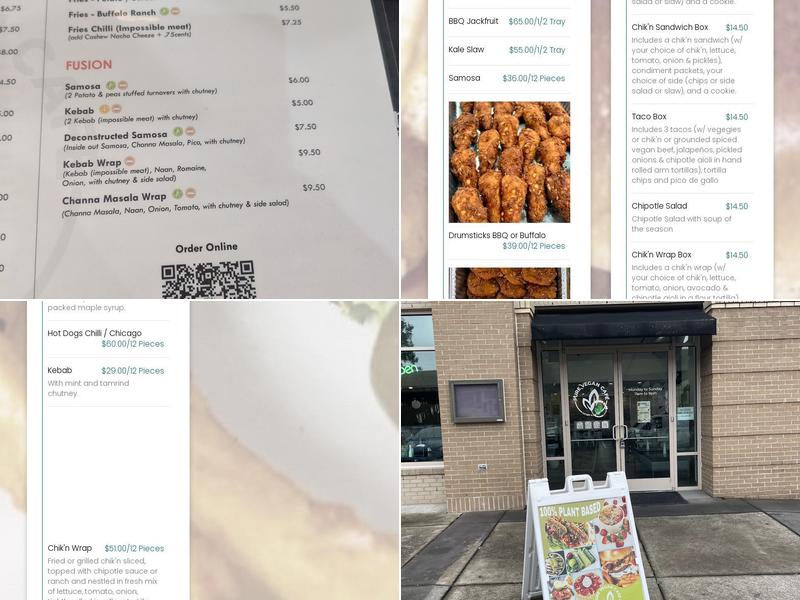 Pure Vegan Cafe Menu