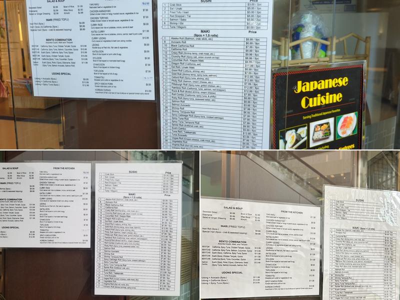 Sushi and Rolls Menu