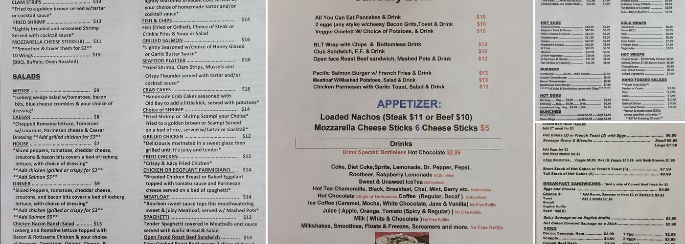 My Mini Mart & Dream Diner Menu