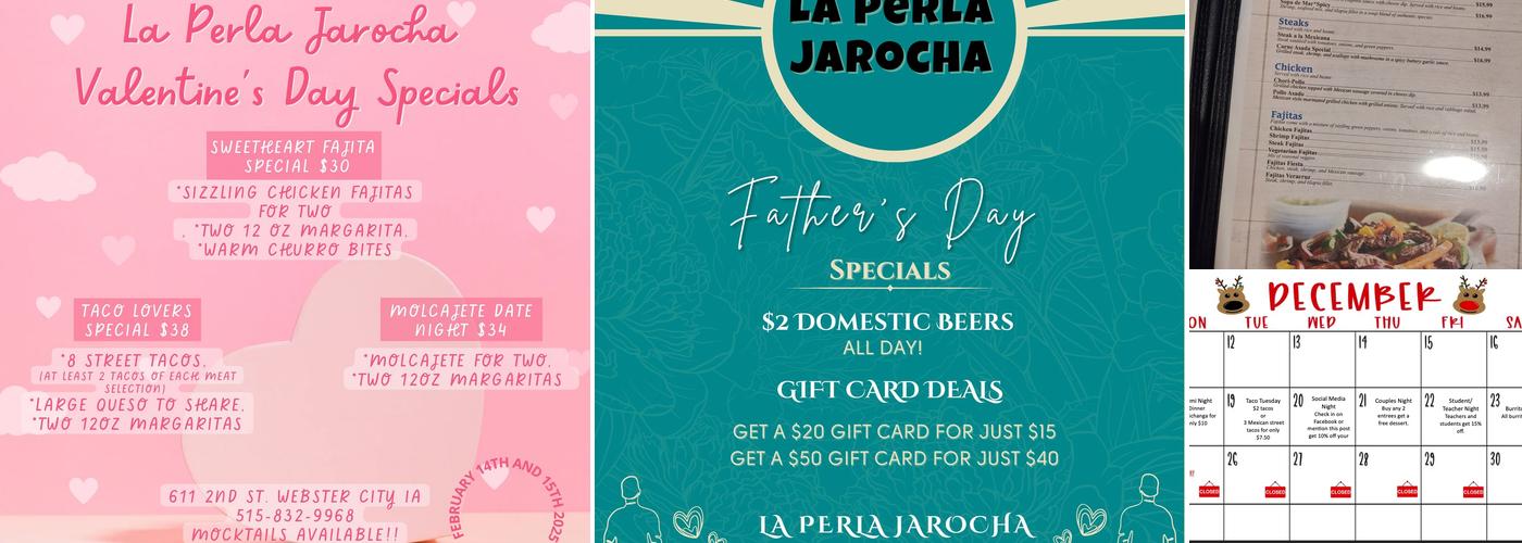La Perla Jarocha Restaurant Menu