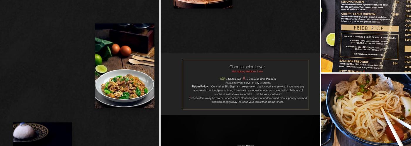 Silk Elephant Menu