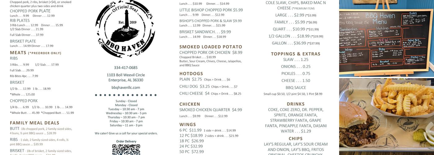 BBQ Haven LLC Menu