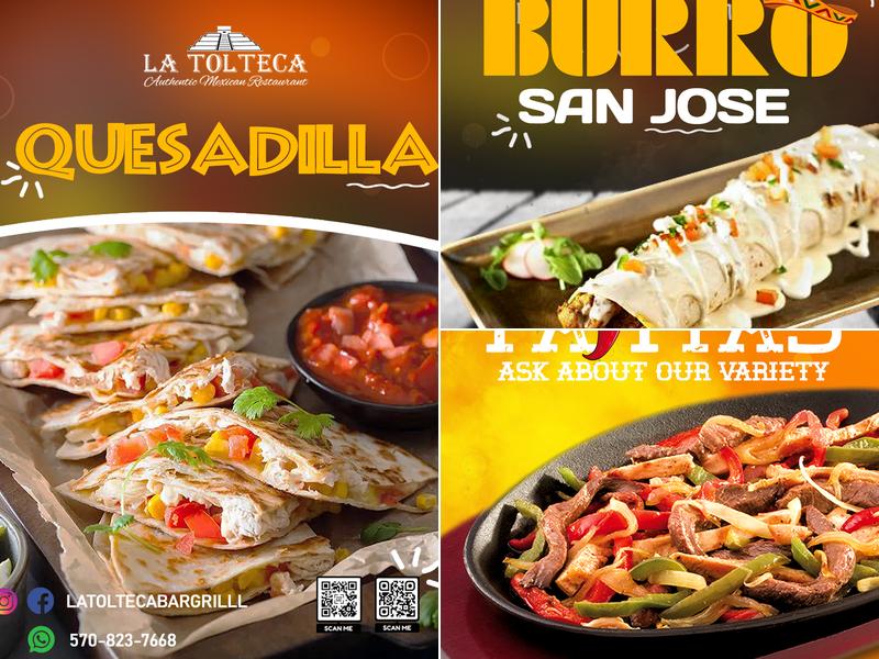 La Tolteca Bar & Grill Menu