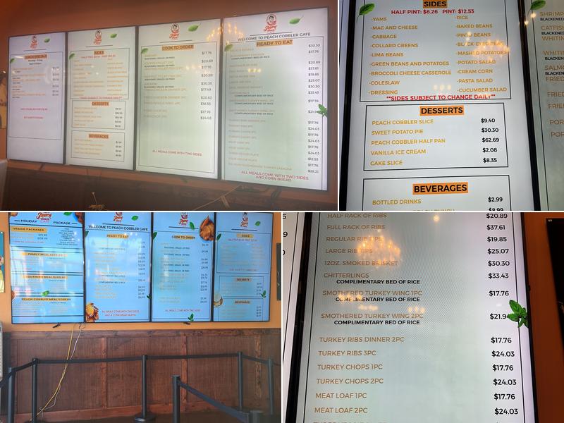 Ms. Ruby's Peach Cobbler Café Fayetteville Menu