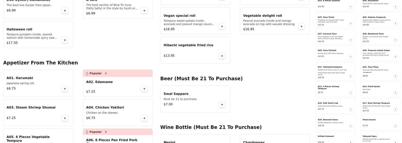 Mr Sushi Japanese restaurant (Ridgewood) Menu