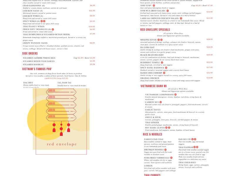 Red Envelope Menu