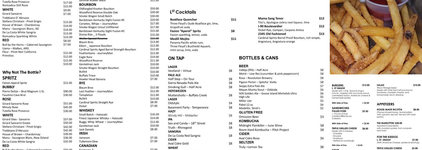 The Leavitt Street Inn & Tavern Menu