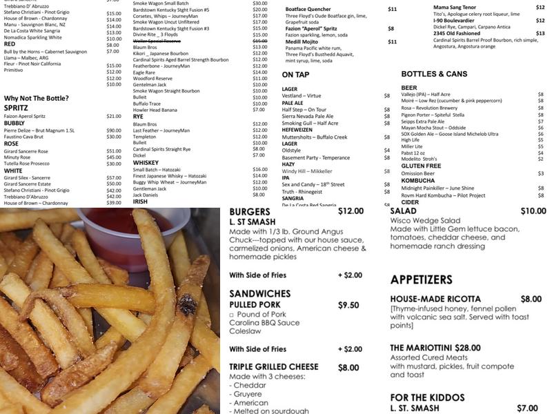 The Leavitt Street Inn & Tavern Menu