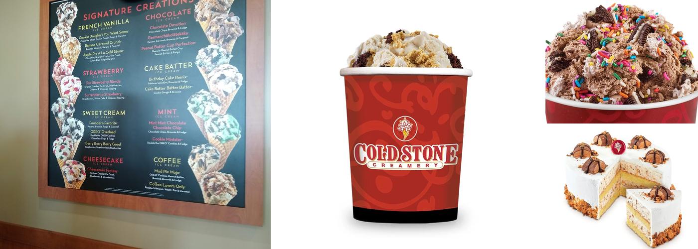 Cold Stone Creamery Menu