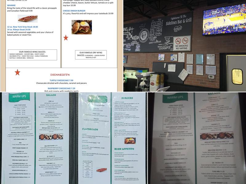 Sidelines Bar & Grill Menu