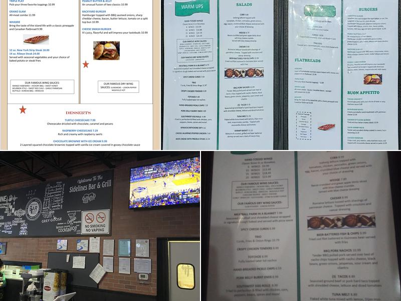 Sidelines Bar & Grill Menu