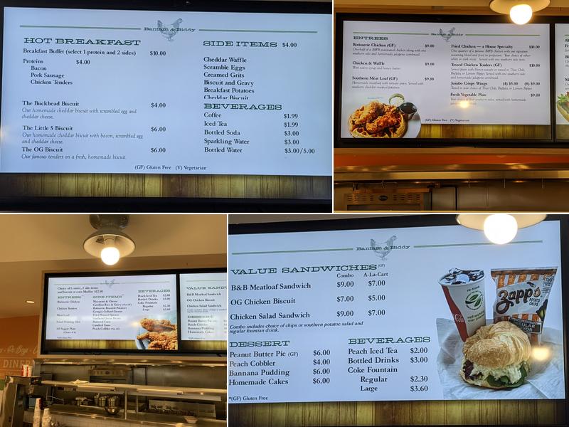 Bantam & Biddy Menu