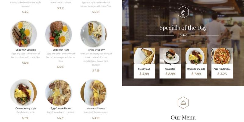Bella Blue Menu