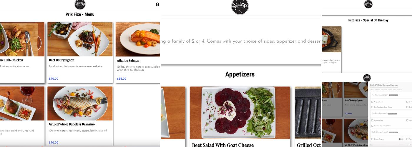 Peacock Gourmet Menu