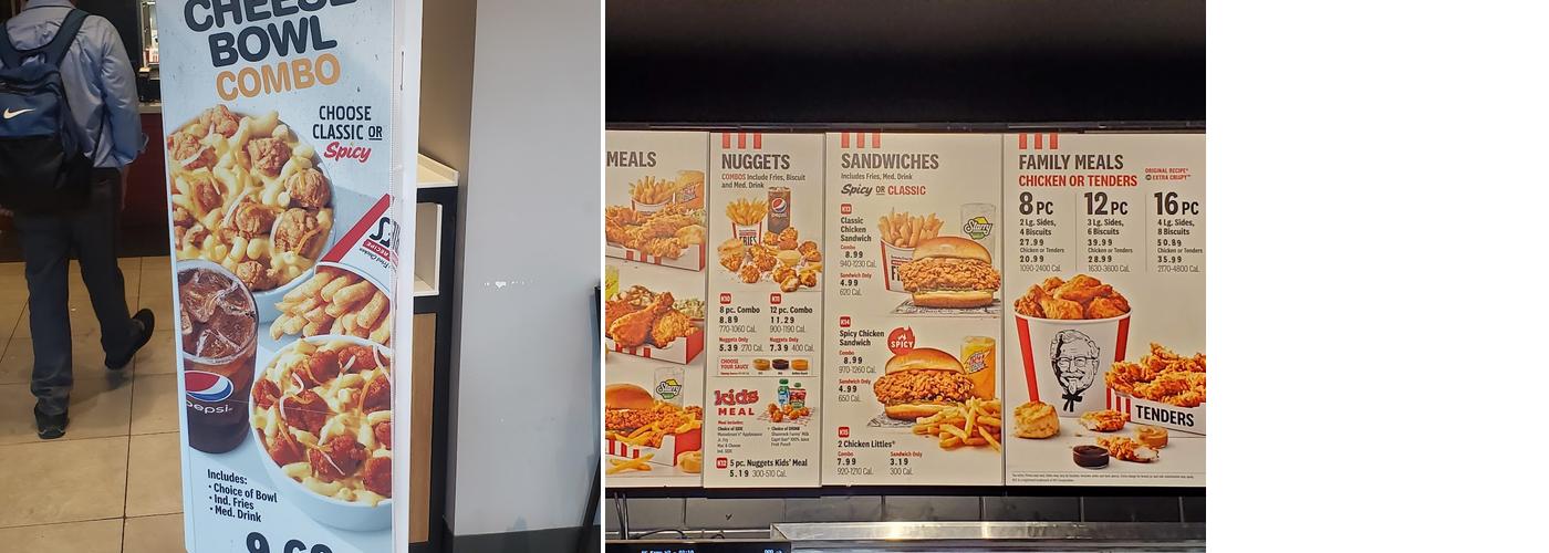 KFC Menu