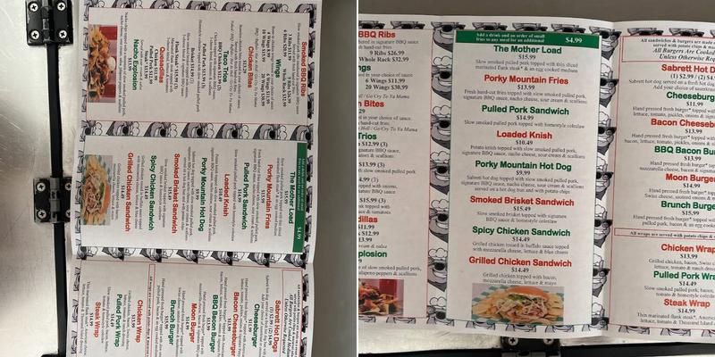 Smoke Shack BBQ Menu