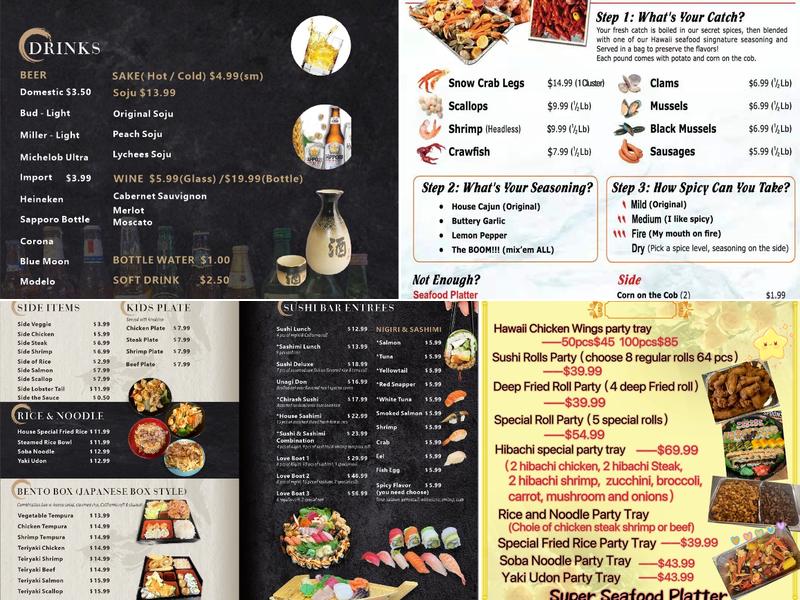 Hawaii Seafood Steak House Menu