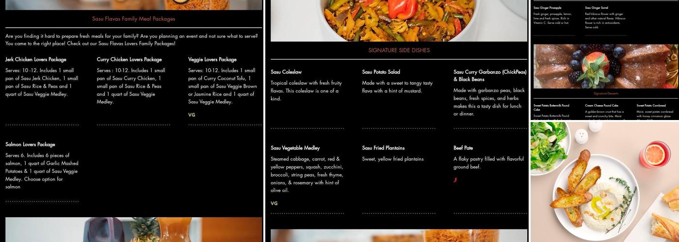 Sasu Flavas Menu