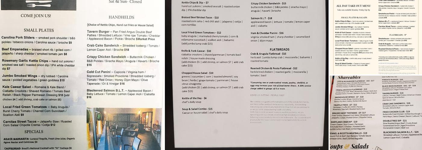 Knife and Fork Restaurant Menu