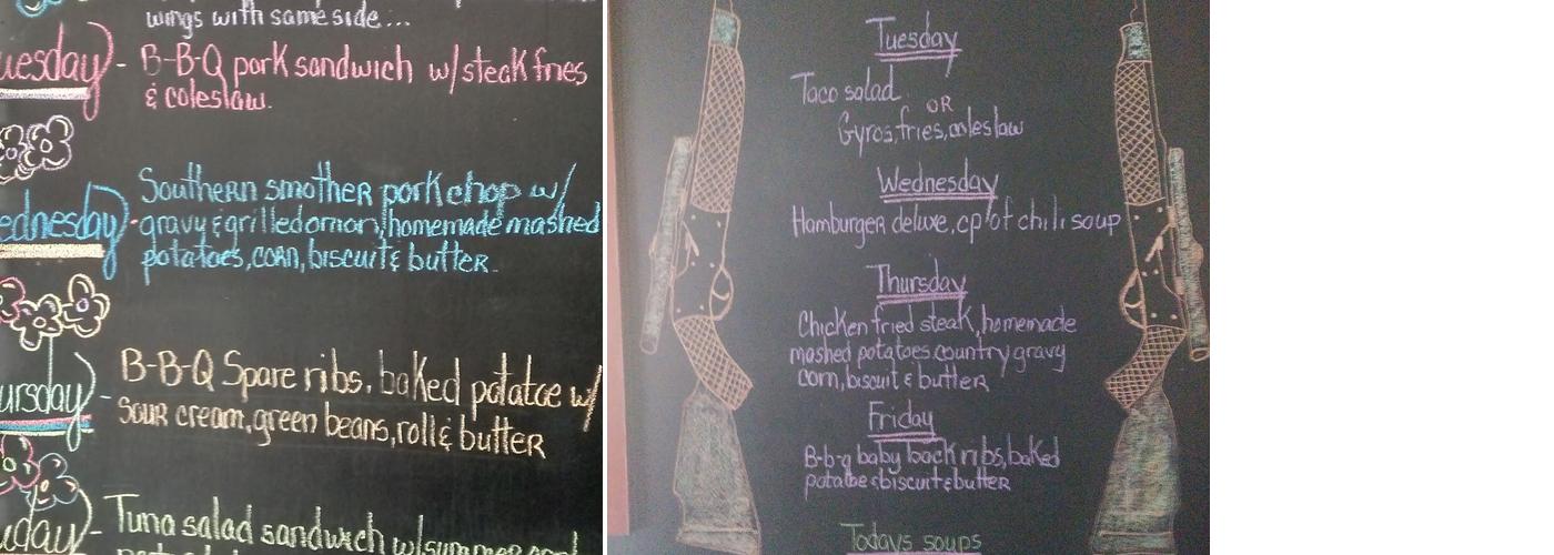 Palmer Cafe Menu
