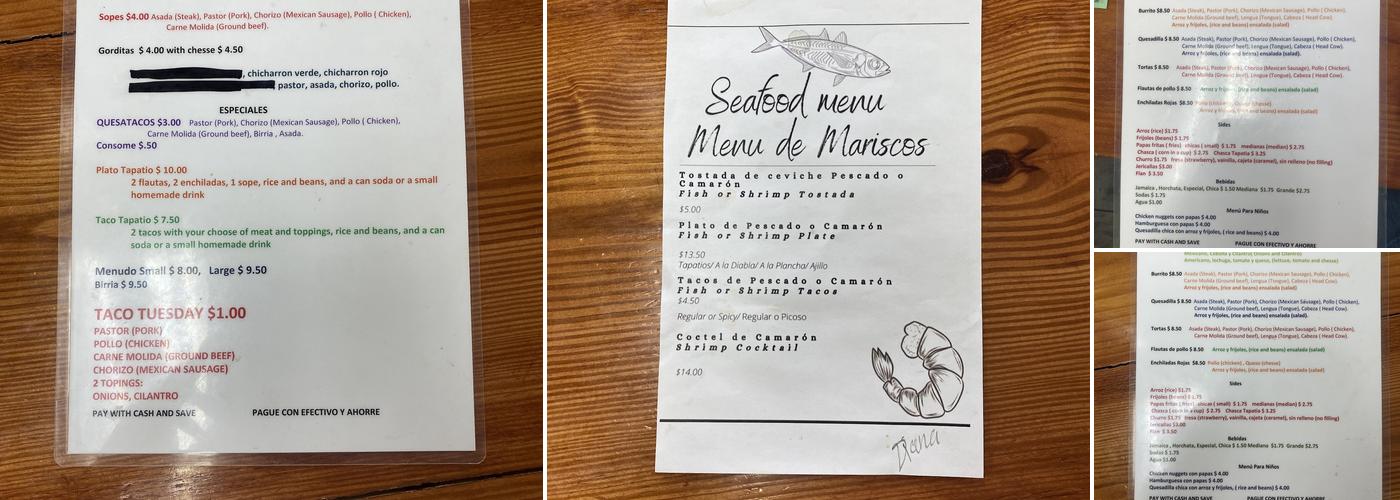 La Perla Tapatia Goshen Menu