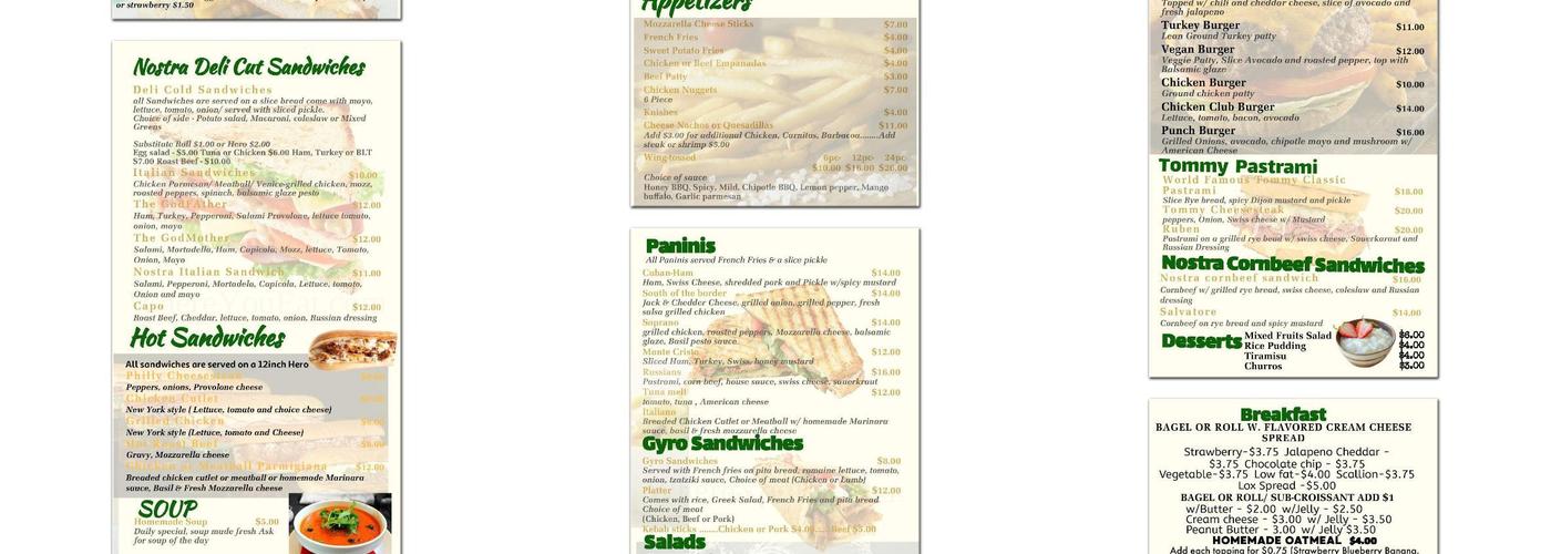 Hylan Deli Menu