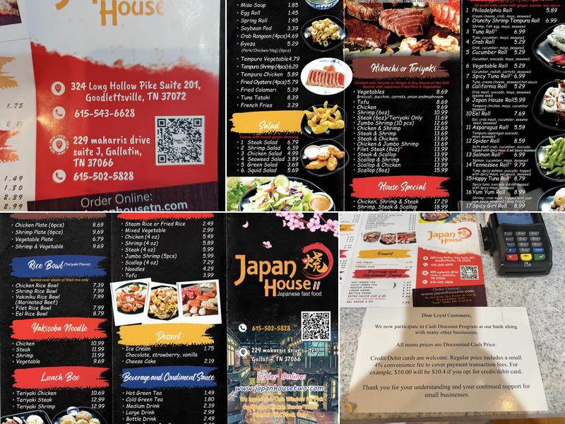 Japan House II Menu