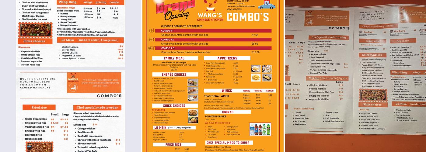 Wang’s Chinese Kitchen Menu