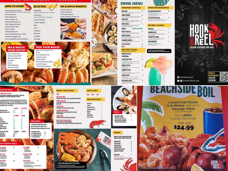 Hook & Reel Cajun Seafood Menu