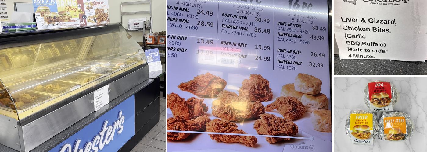 Chester’s Chicken Menu