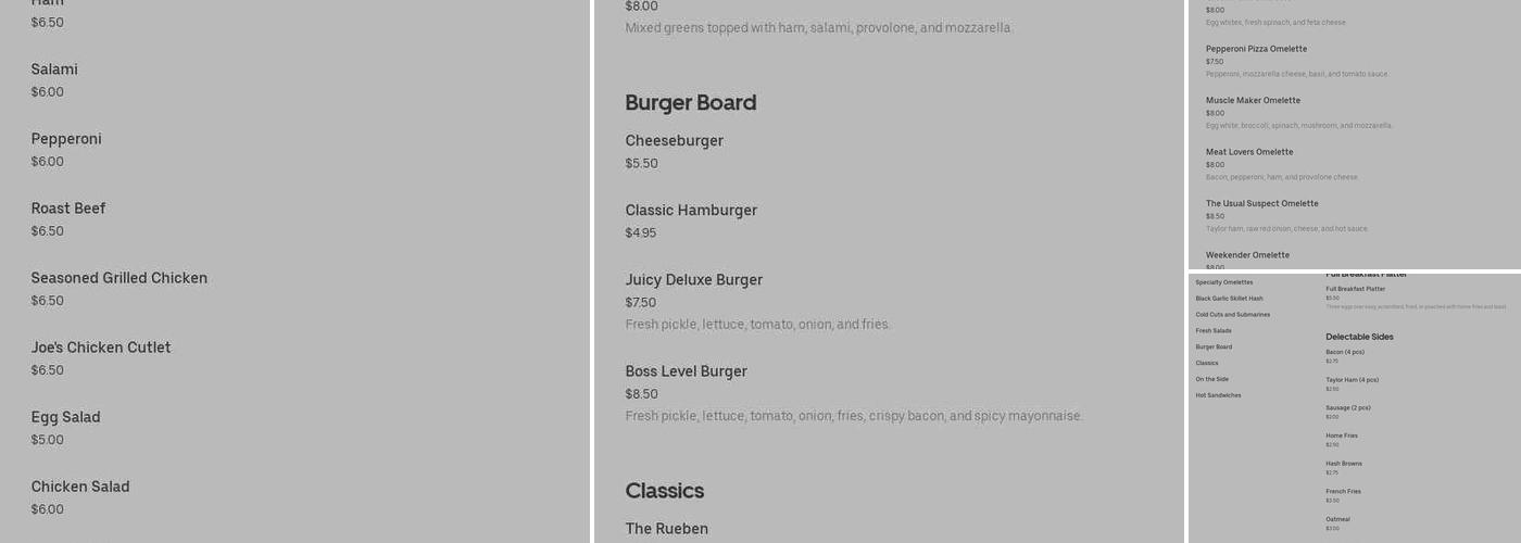 DD BISTRO Menu