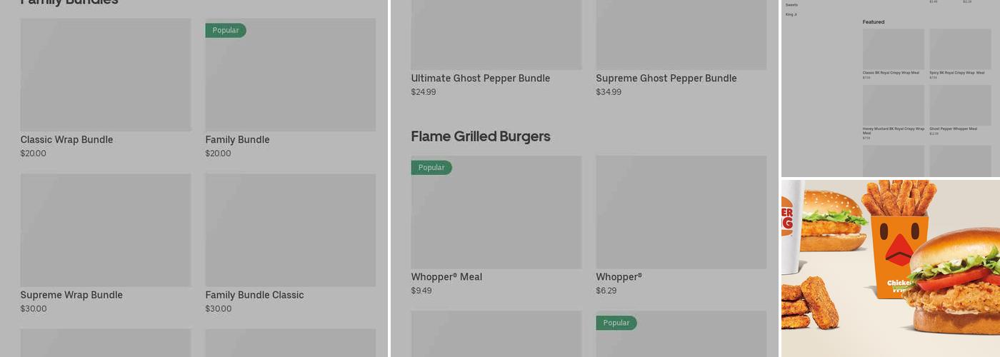 Burger King Menu