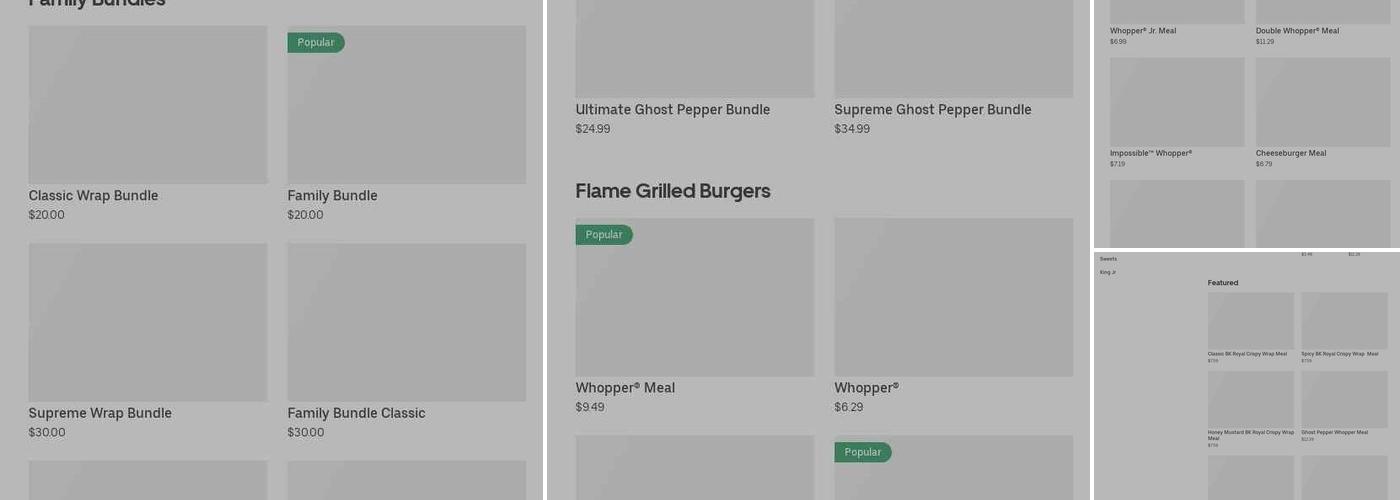 Burger King Menu