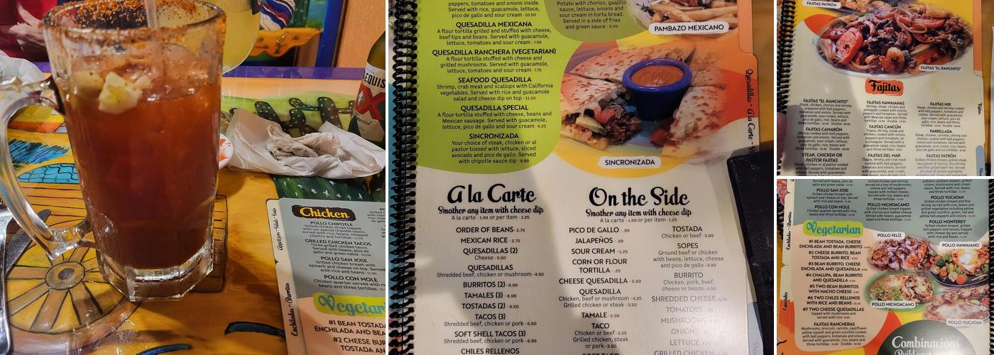 El Ranchito Menu