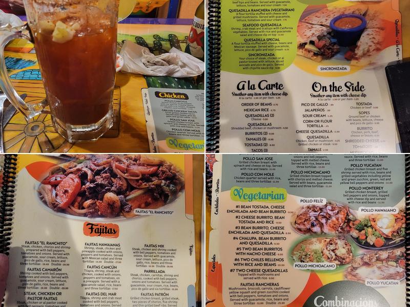 El Ranchito Menu