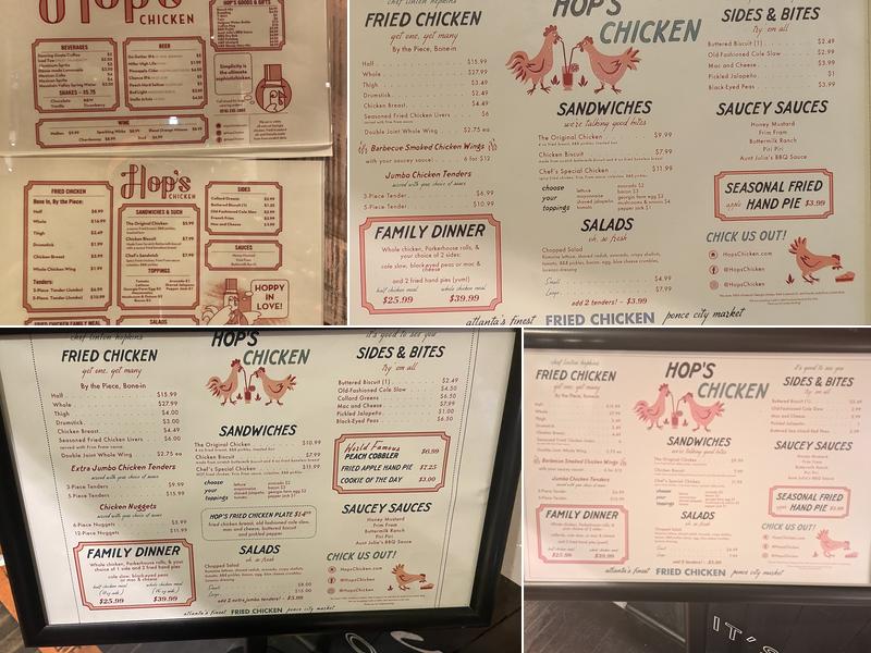 Hop's Chicken Menu