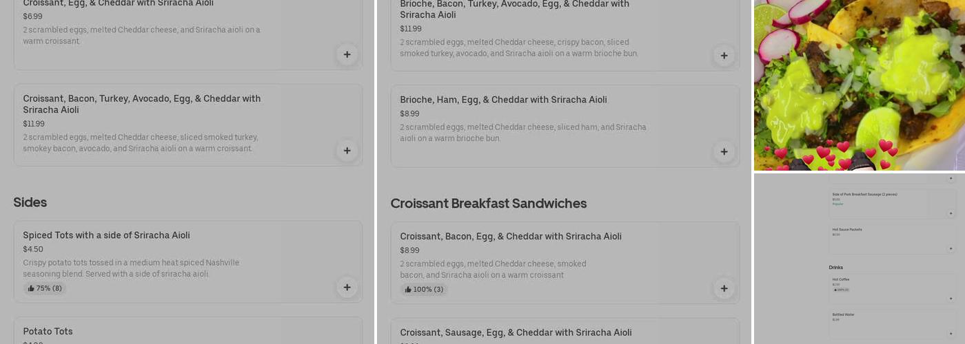 Tacos el Aguila Menu