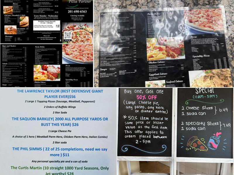 The Pizza Parlour Menu