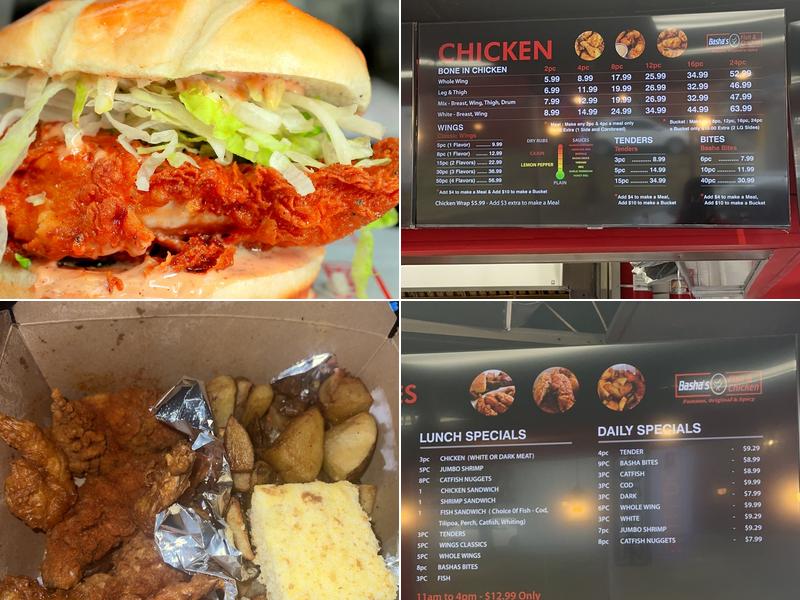 Basha’s Fish & Chicken Menu