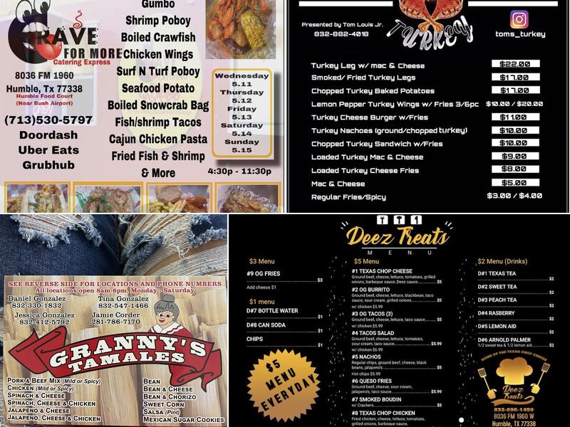 Humble Food Court Menu