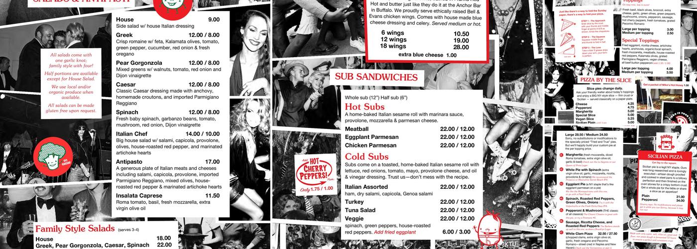 Home Slice Pizza Menu