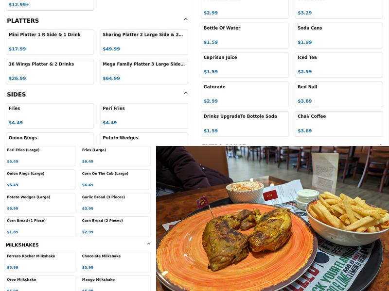 Peri Peri Original Menu